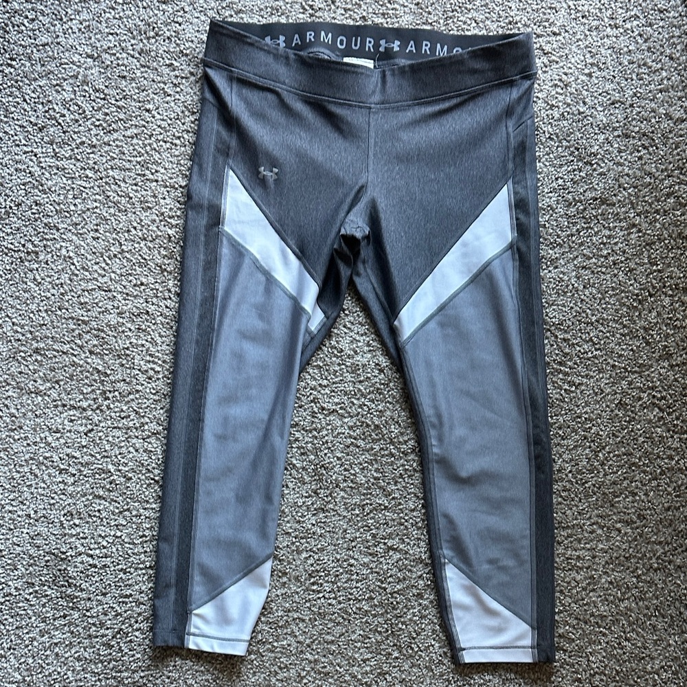 Under Armour Charcoal and White Athletic Leggings